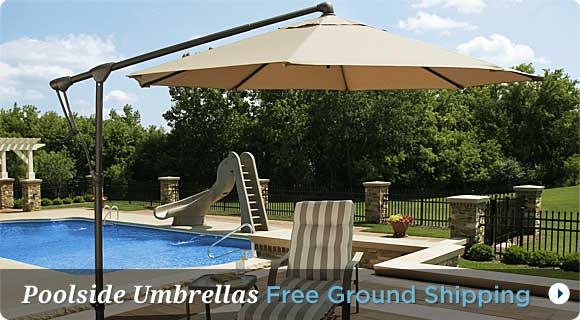 Poolside Umbrellas